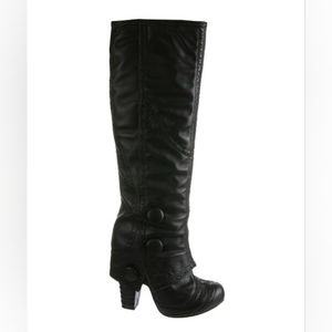 Irregular Choice Spot Spat Knee High Boots 7